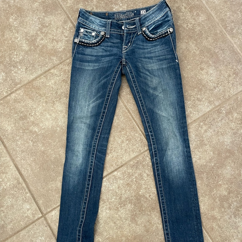 Zebra Print Skinny Miss Me Jeans